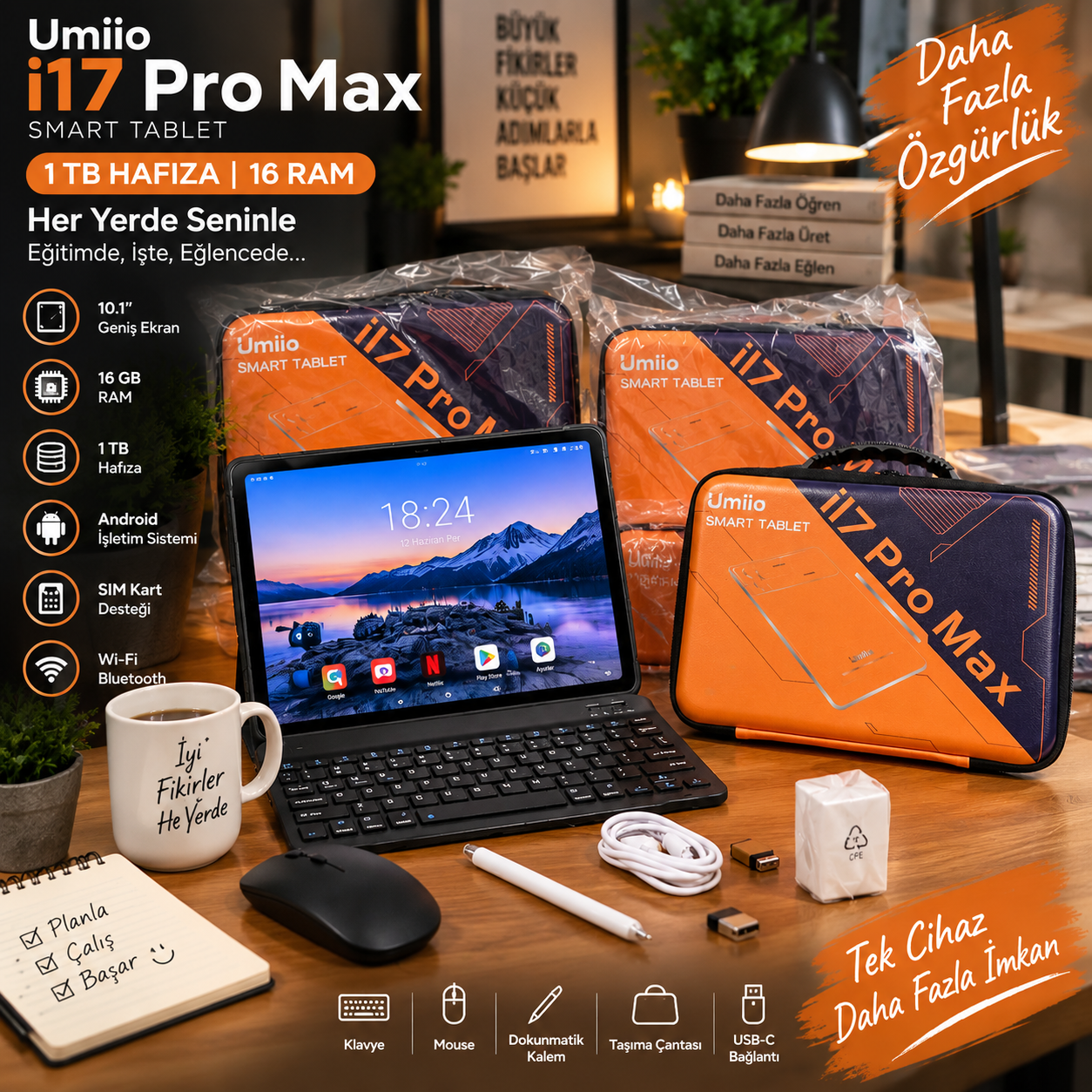 i17 Pro Max 16 GB RAM 1 TB Hafıza