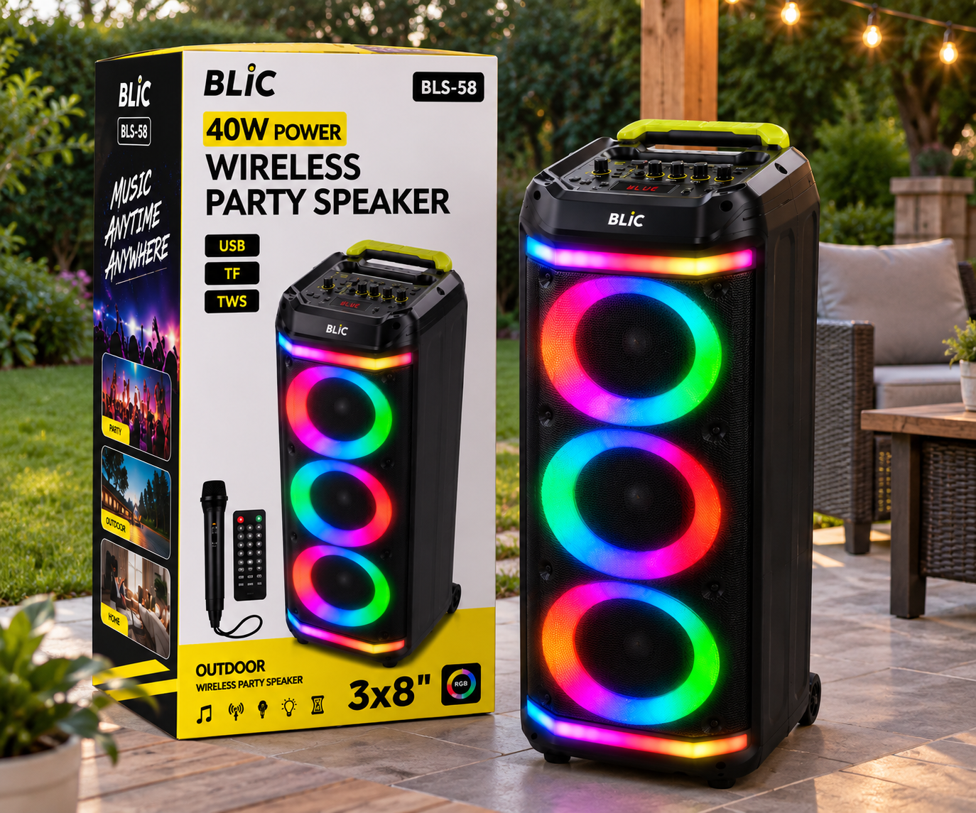 BLIC BLS-58 Wireless Party Speaker.