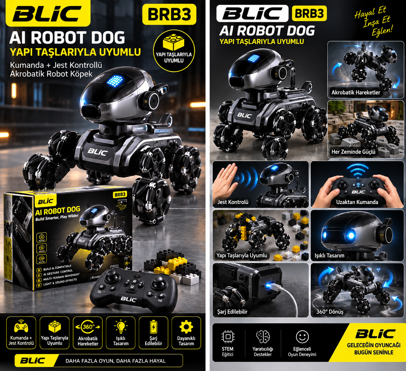 BLIC BRB3 Akrobatik Robot Köpek